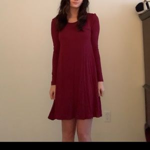 Cranberry long sleeve dress